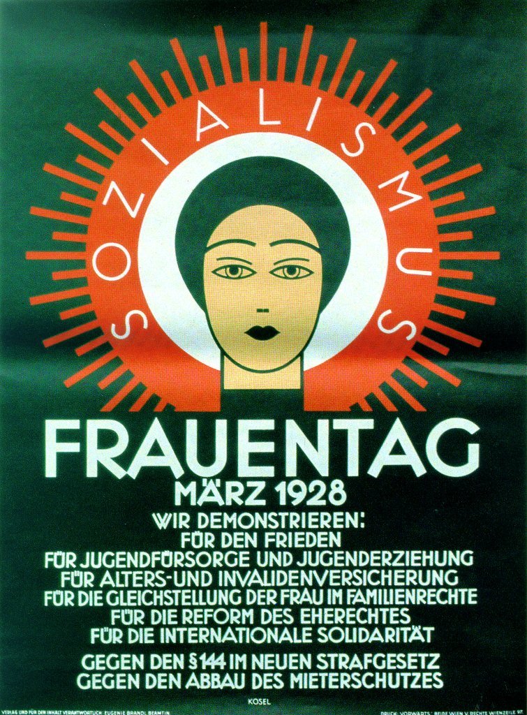 Plakat zum Tag der arbeitenden Frauen, März 1928