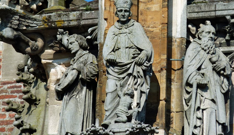 Ulmer Münster, Fassadenfiguren, Sankt Martin