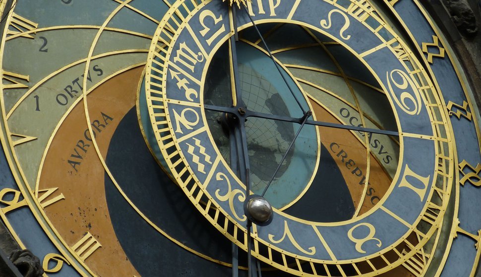 Die astronomische Uhr in der Prager Altstadt.