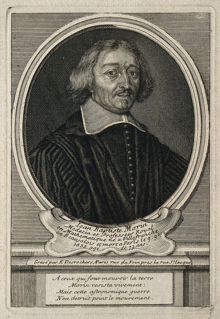 Jean-Baptiste Morin erstellte im Auftrag von Richelieu die Sternkarte von Ludwig XIV. (Stich von E. Desrochers).