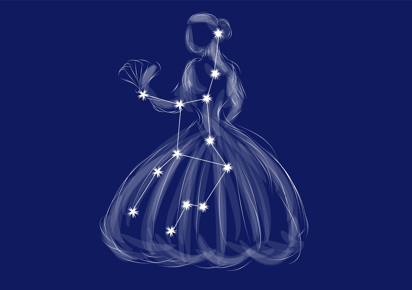 Illustration der Konstellation Jungfrau