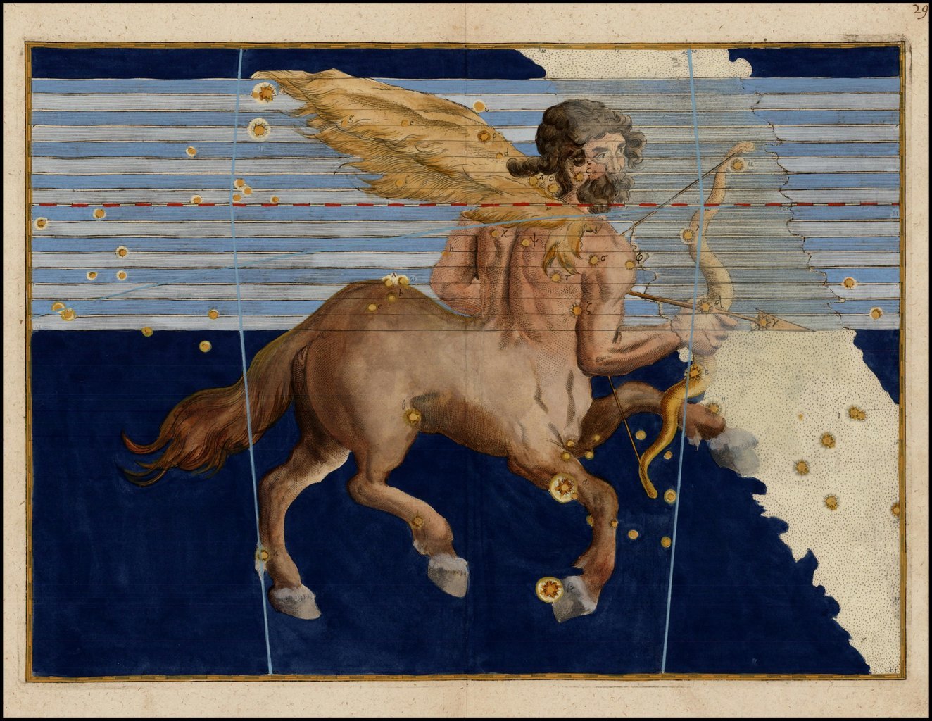 Das Zeichen Schütze von Johann Bayer.