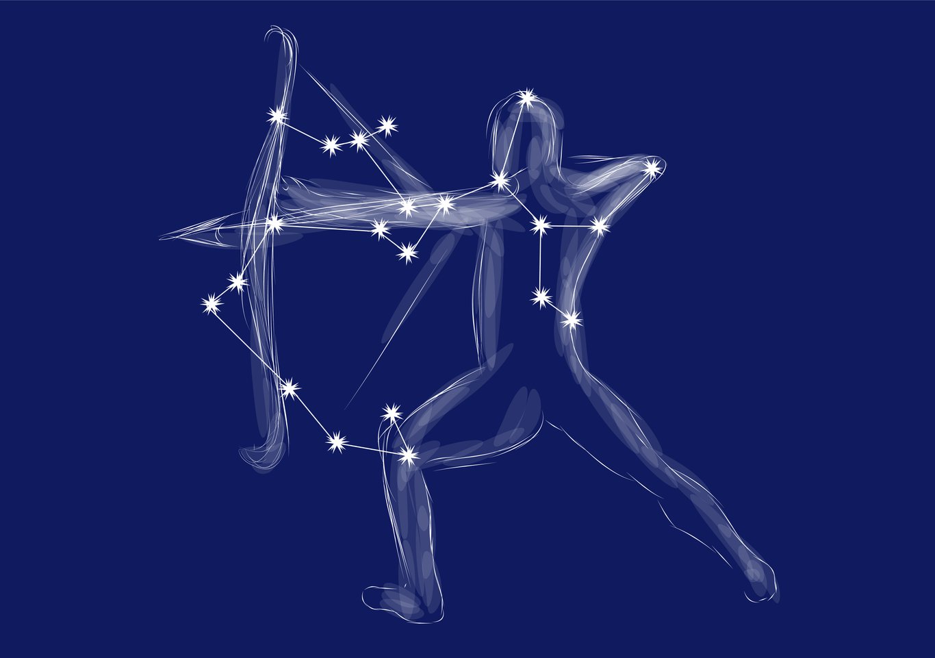 Das Sternbild Schütze illustriert