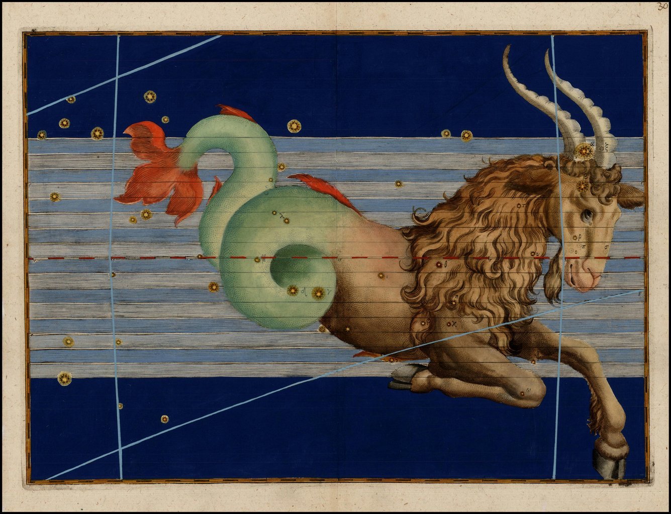 Das Zeichen Steinbock von Johann Bayer.