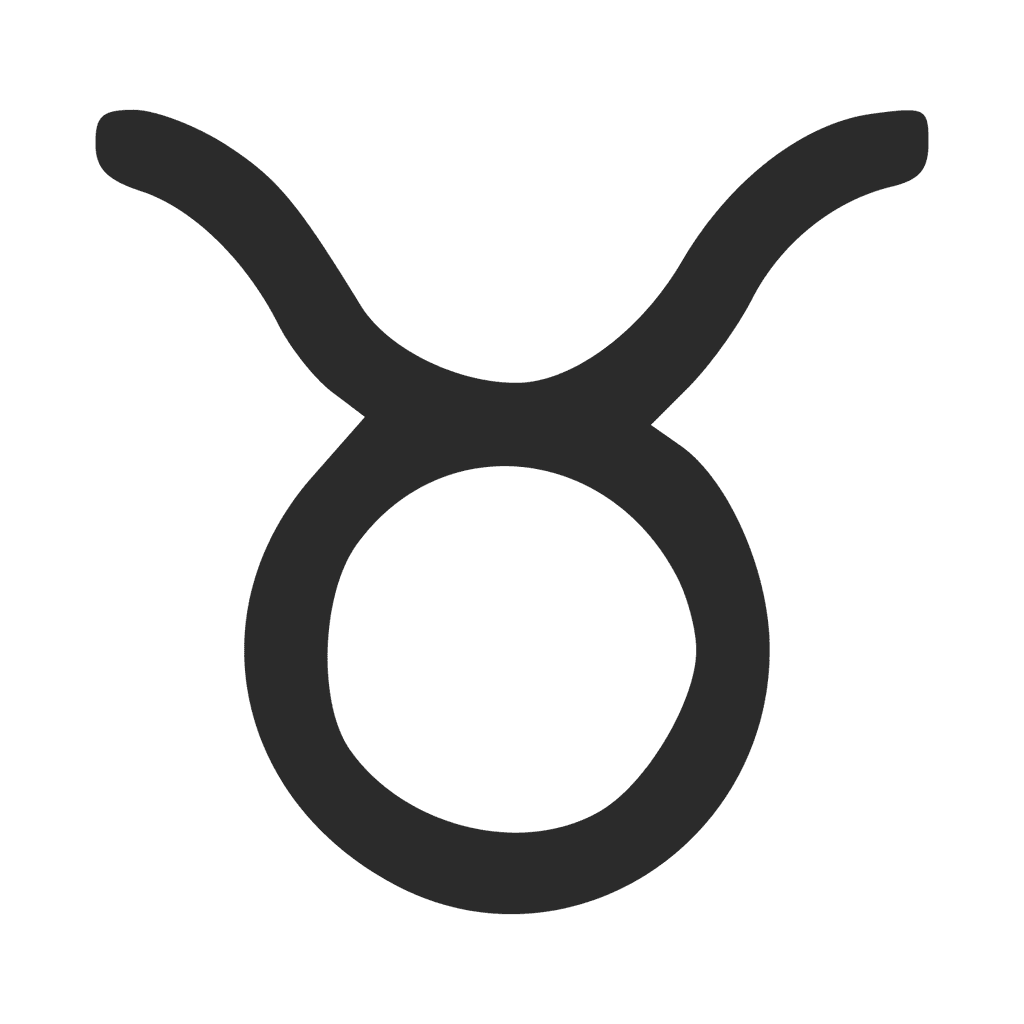 Das Symbol des Stiers stellt den Kopf des Wiederkäuers und seine zwei großen Hörner dar.