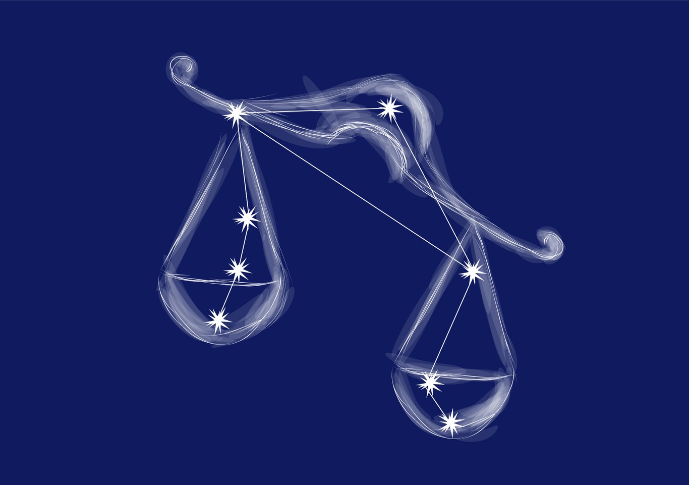 Die Konstellation Waage illustriert