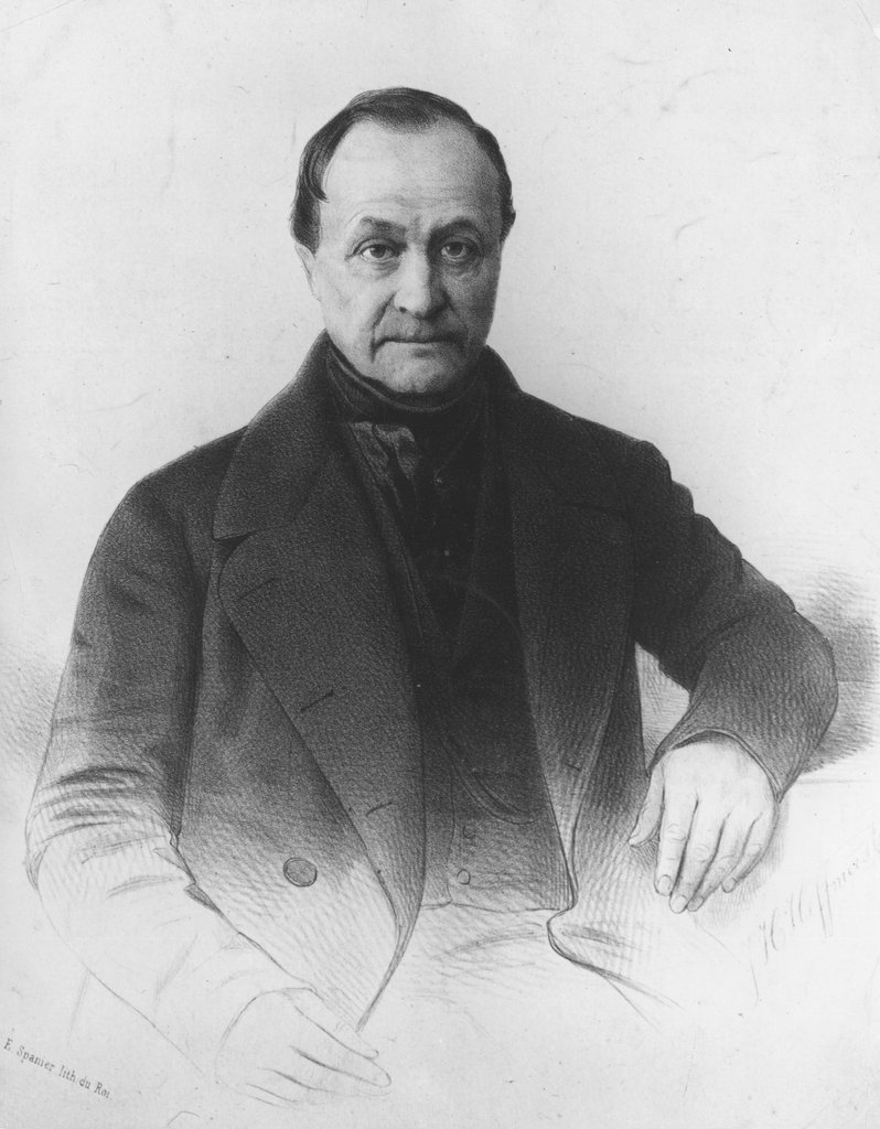 Auguste Comte (1798-1857), Lithografie von 1851 nach einer Daguerreotypie von 1849