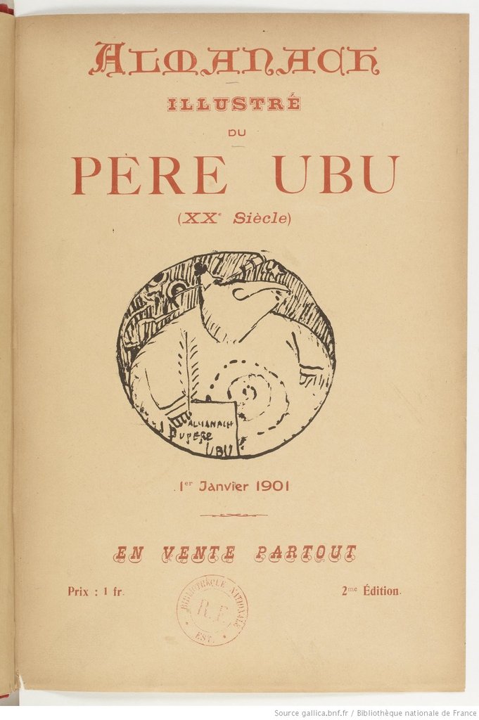 Innenseite des illustrierten Almanachs von Vater Ubu, 20. Jahrhundert