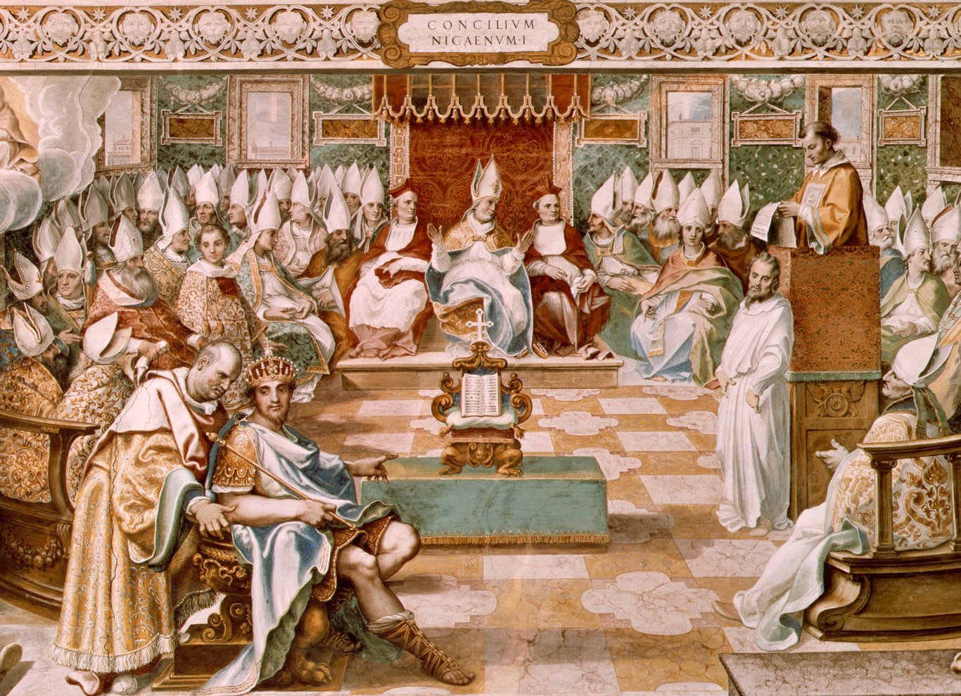 Das Konzil von Nicäa von Cesare Nebbia. Vatikanische Bibliothek.