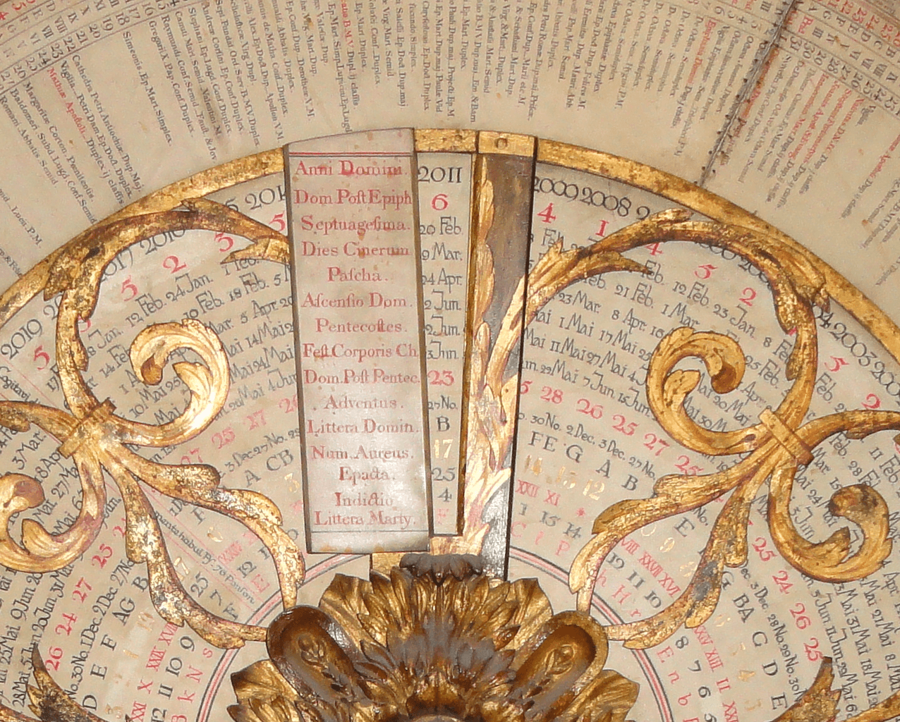 Detail des Computus an der Kathedrale Saint-Jean in Lyon
