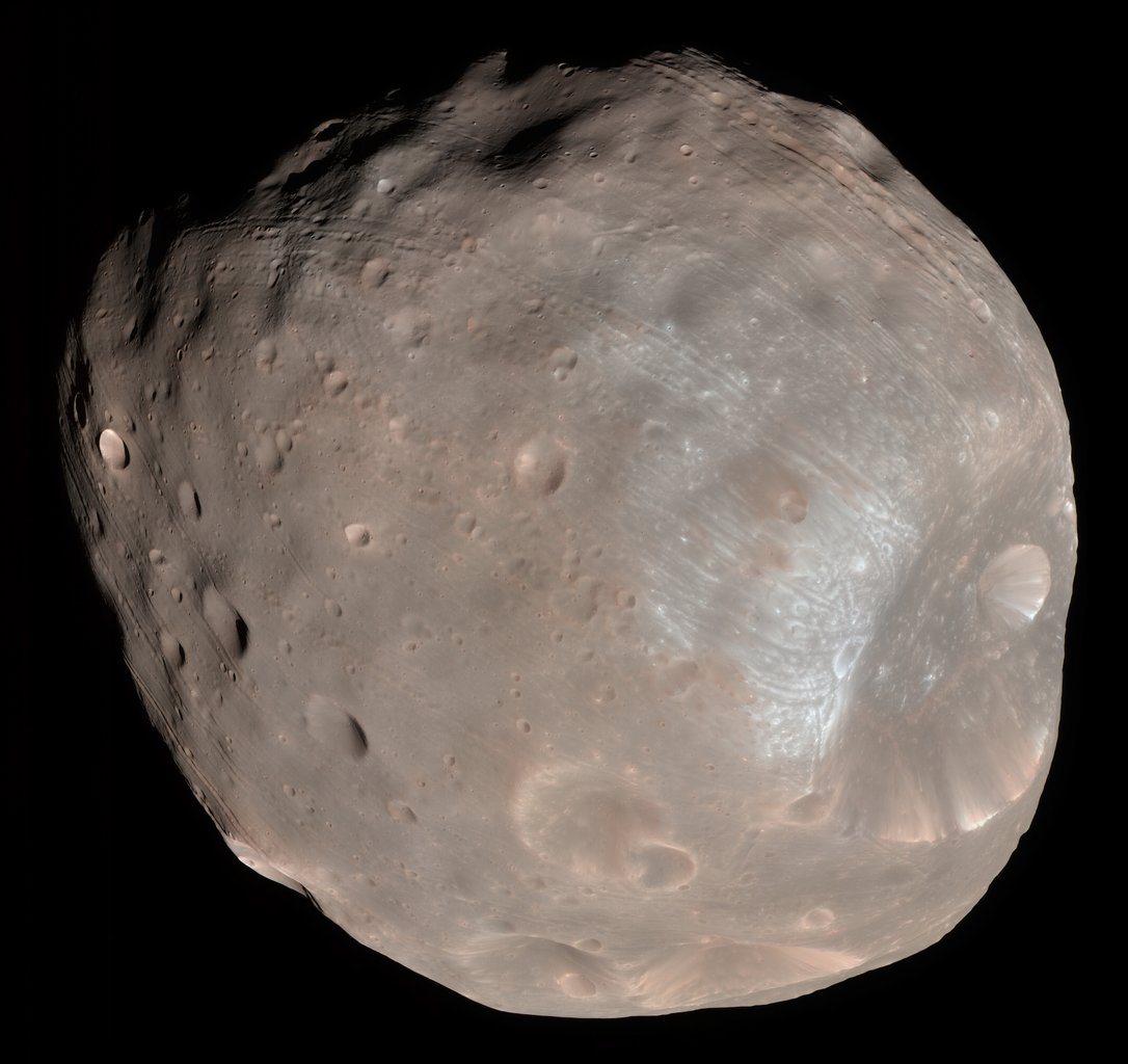 Farbaufnahme aus dem Jahr 2008, aufgenommen von der Mission Mars Reconnaissance Orbiter