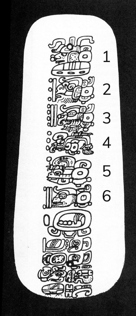Rückseite der Leidener Platte, aus The Role of Solar Observations in Developing the Preclassic Maya Calendar