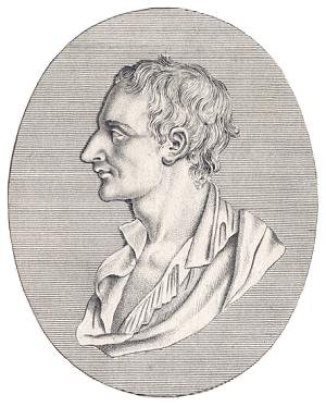 Porträt von Sylvain Maréchal, entnommen seinem 1807 postum veröffentlichten Buch De la vertu