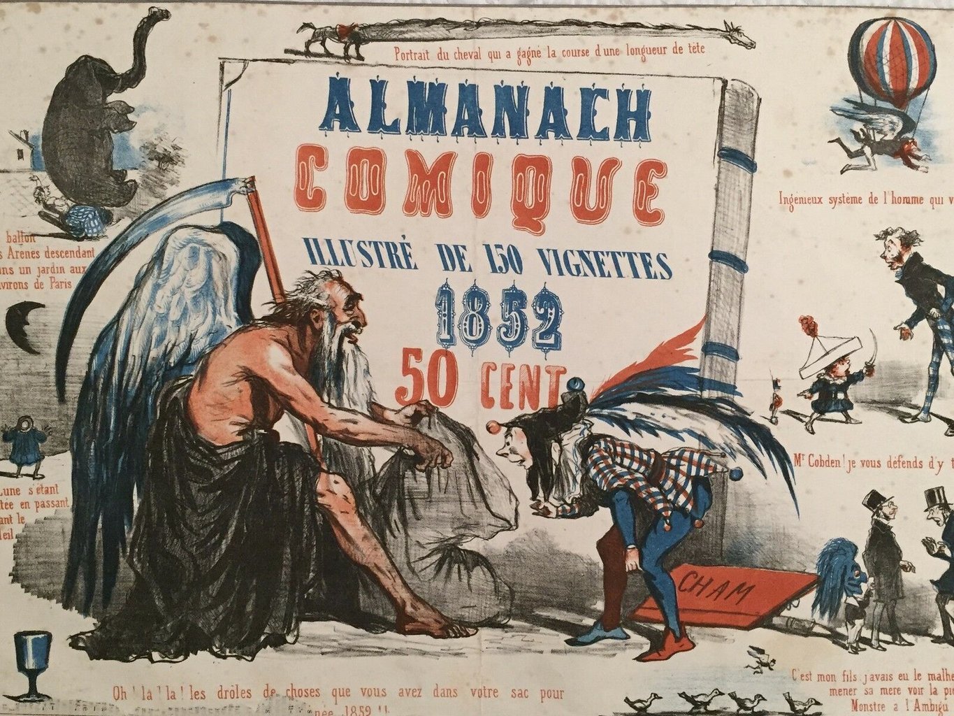 CHAM gestaltete auch in den folgenden Jahren solche Plakate, hier 1852.