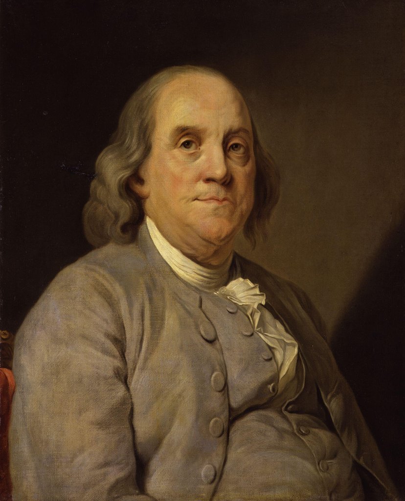 Benjamin Franklin (1706-1790), von Joseph-Siffrein Duplessis, 1783.