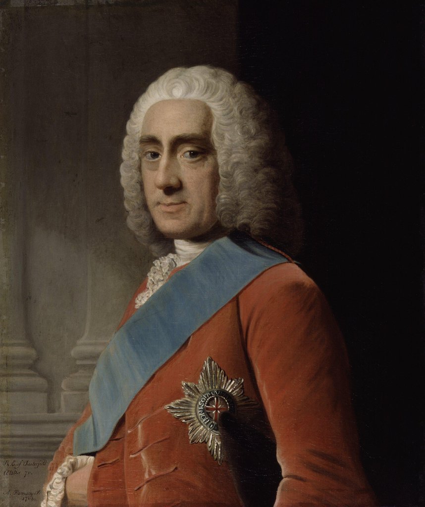 Philip Dormer Stanhope, 4. Earl of Chesterfield (1694-1773), englischer Schriftsteller und Staatsmann, bekannt fuer den geistreichen Briefwechsel mit seinem Sohn.