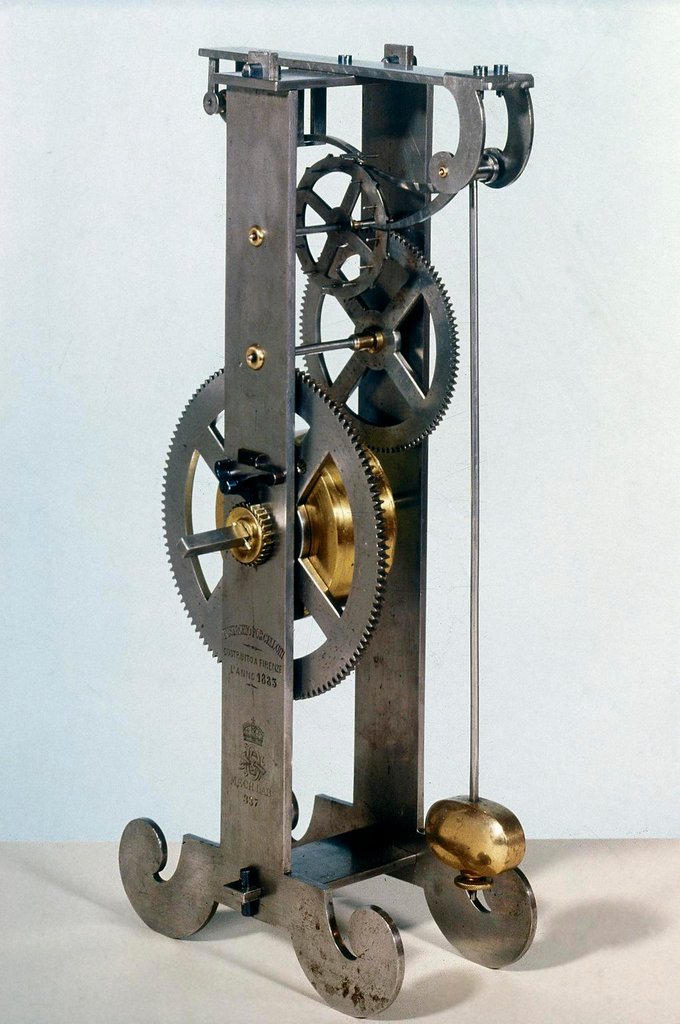 Modell der Uhr, gefertigt 1883 von Eustachio Porcellotti in Florenz, Italien.