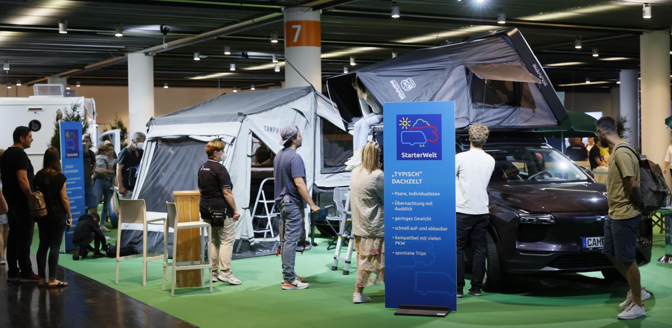 Beispielstand auf dem Caravan Salon 2021 in Düsseldorf