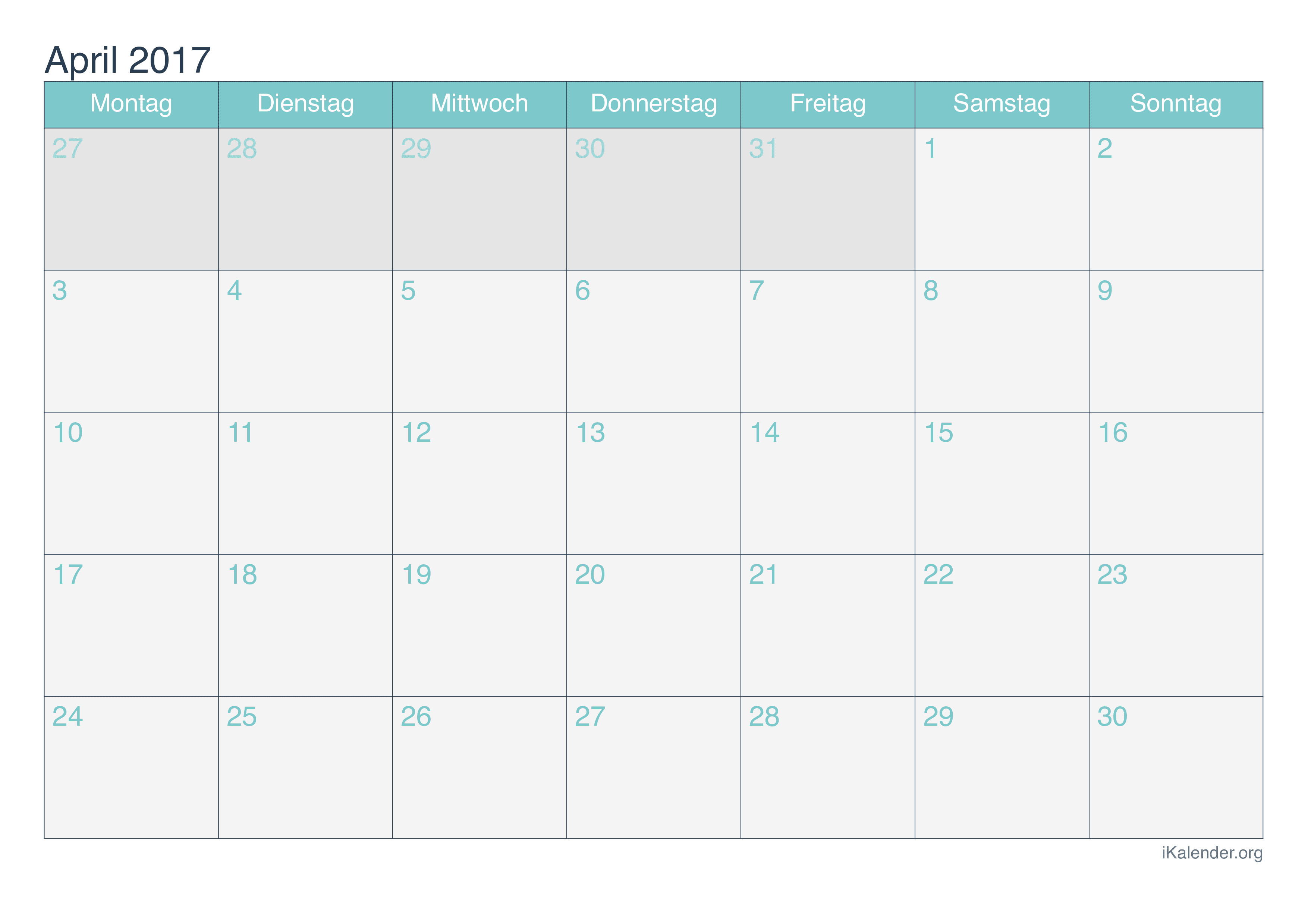 Kalender April 20 zum Ausdrucken   iKalender.org